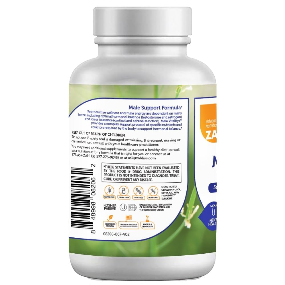 Zahler Male Vitality+ capsules ready for daily use