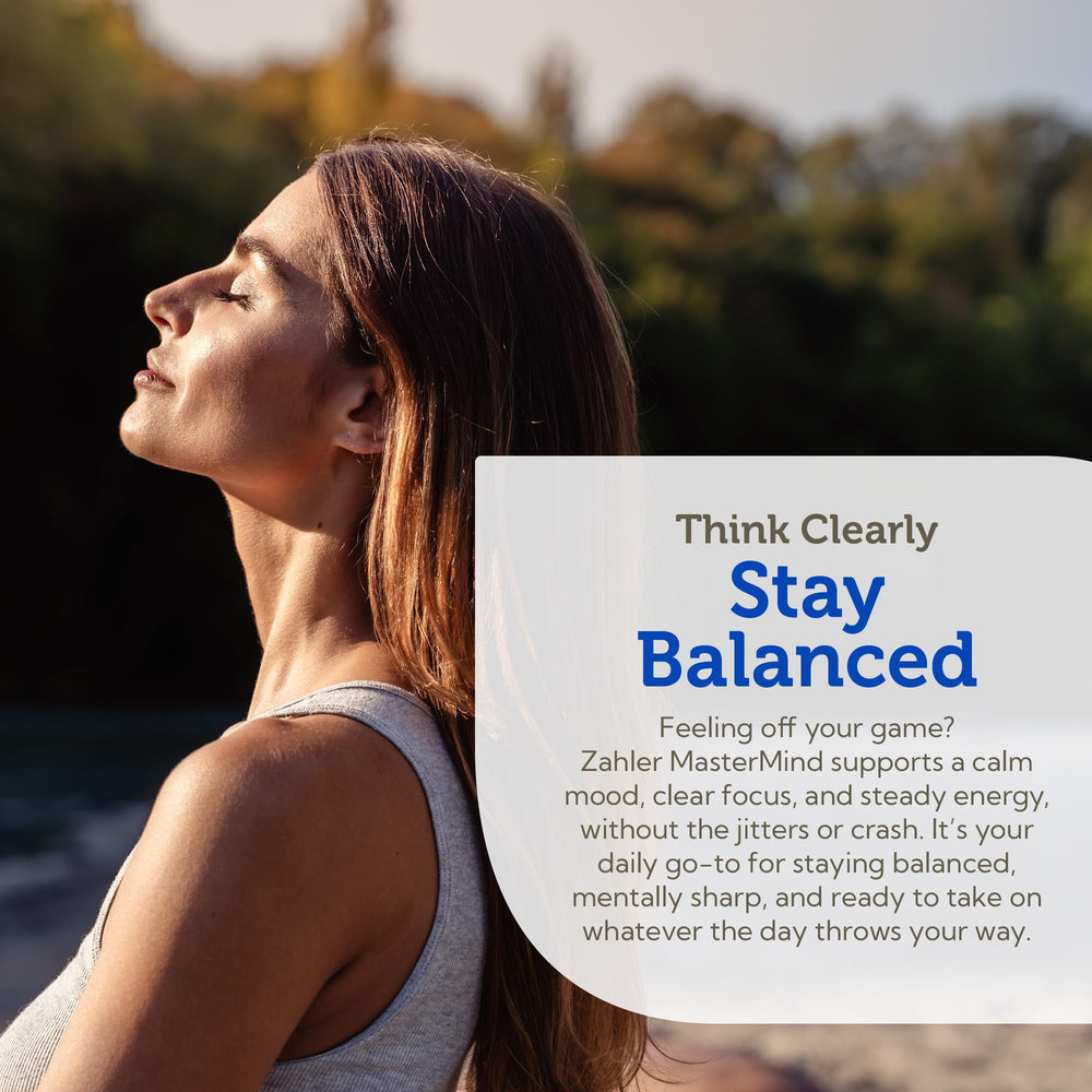 Zahler Mastermind ingredient panel highlighting 5-HTP and GABA.