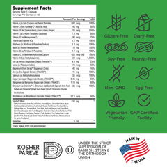 Zahler One Daily Multivitamin label highlights Spectra blend for balanced nutrition.