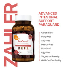 Box packaging of Zahler Paraguard showing 30 count bottle.