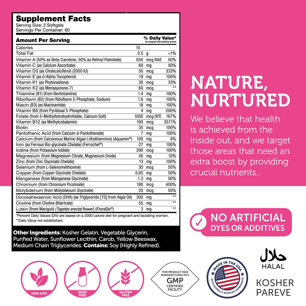 Zahler Prenatal DHA 300 mg visual indicating key pregnancy nutrient.