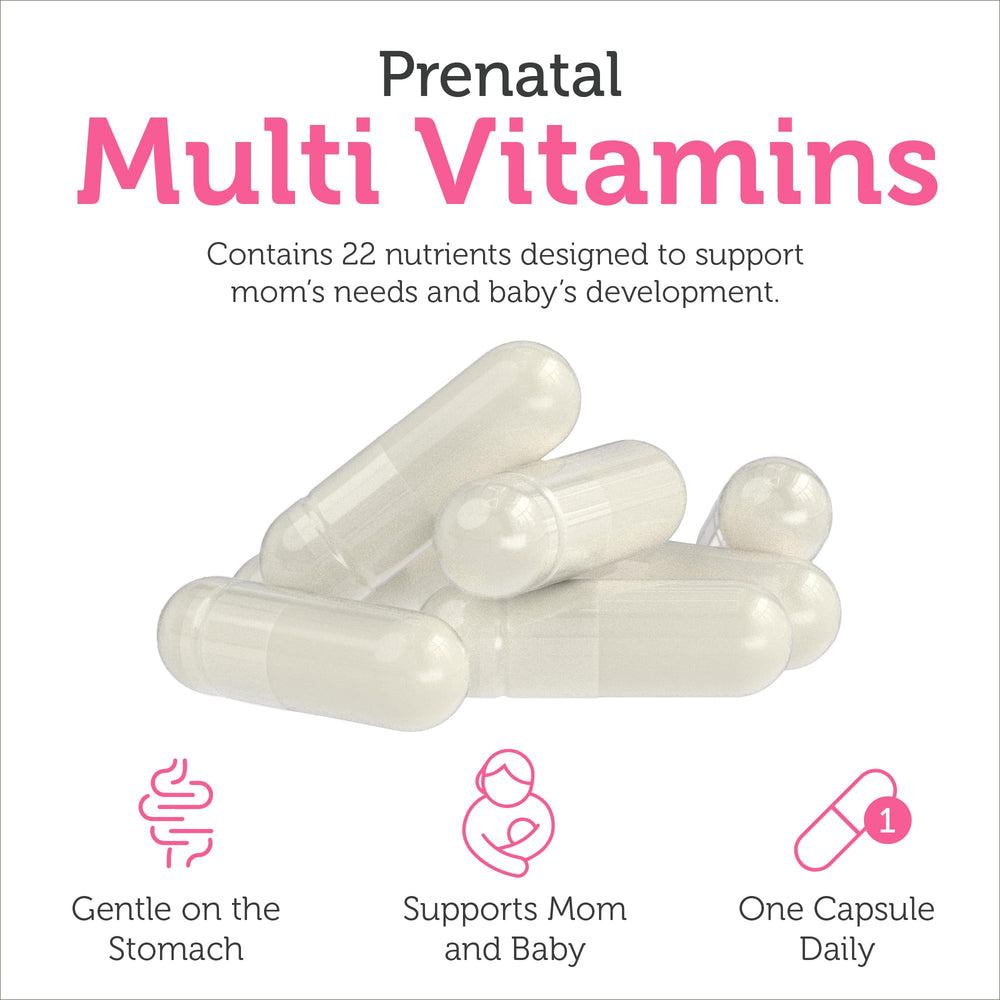Zahler Total One Prenatal made in USA badge, GMP facilities assure purity and potency.
