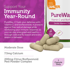 Zahler Vitamin C 500mg immune-support formula boosts daily defenses.
