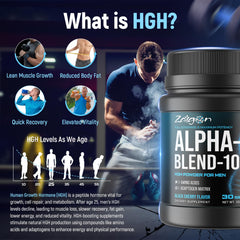 Zaigon HGH dissolving powder in water for quick mix and flavor.