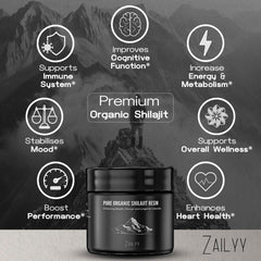 ZAILYY Shilajit resin pour demonstrates versatile mixing with beverages.