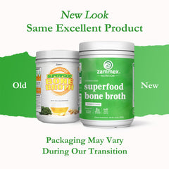 Scoop of Zammex Bone Broth Plus Turmeric powder for quick, convenient mixing