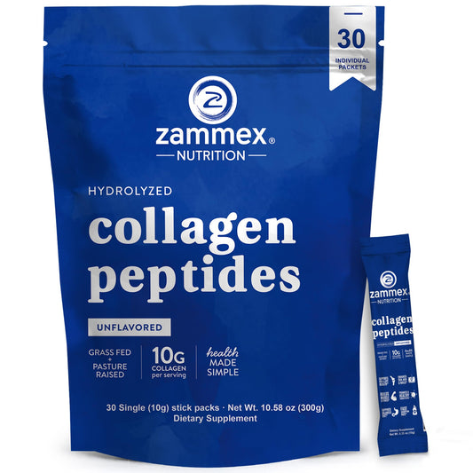 Zammex premium collagen travel packets for on-the-go convenience
