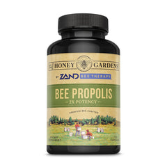 ZAND Honey Gardens Bee Propolis cap packaging supports daily wellness.