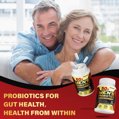 Zanleuds Probiotics for Men 50+ shelf-stable bottle stored without refrigeration.