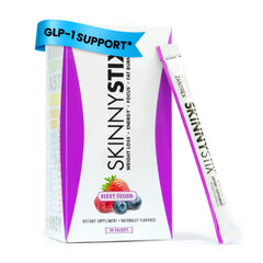 Zantrex SkinnyStix Berry packet; low-calorie energy boost for on-the-go use.