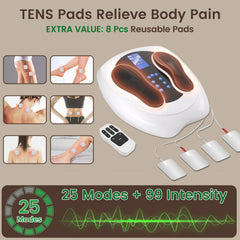 Zapstep remote control showing adjustable treatment settings
