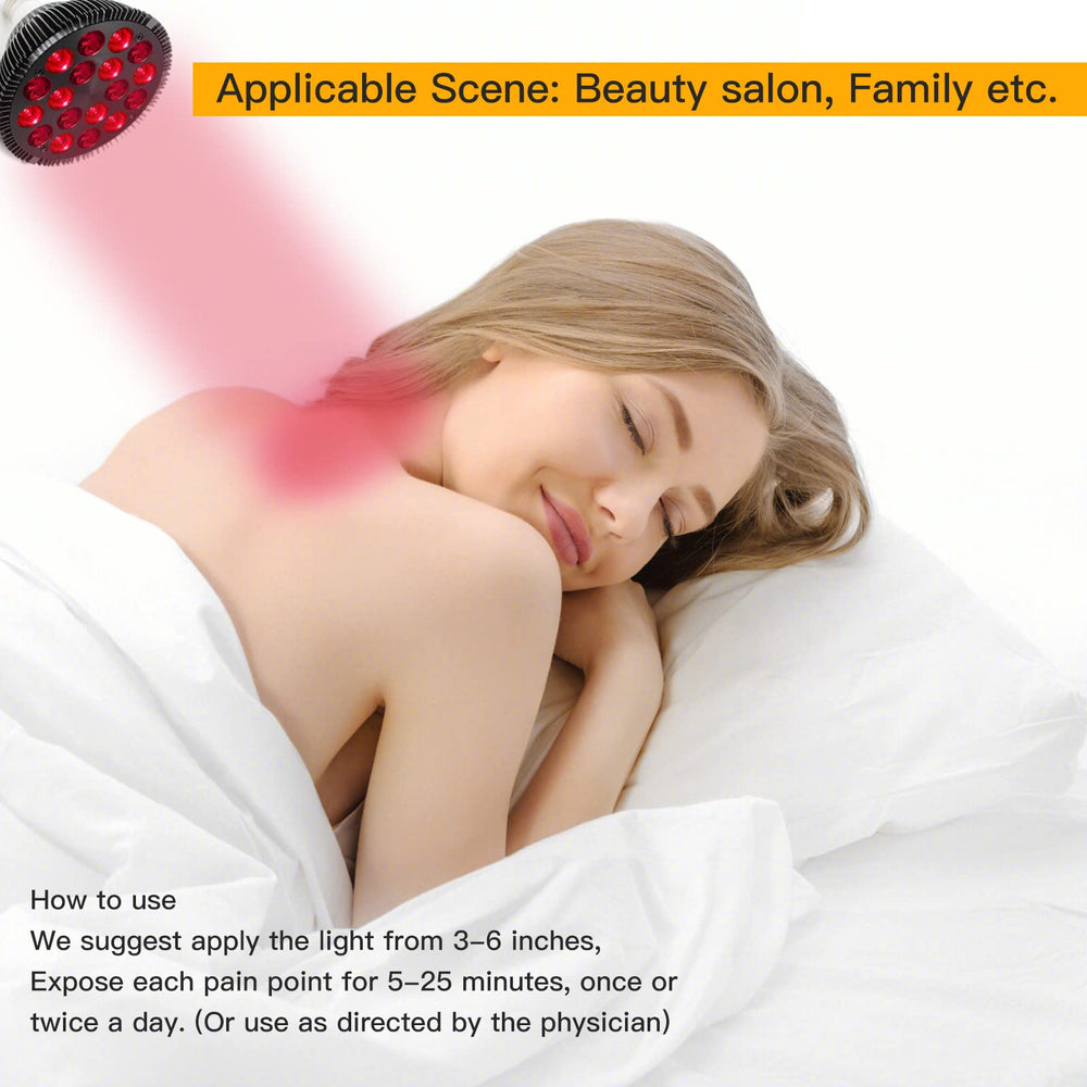 Zarbaha red light on face demonstrates at-home skincare and soothing warmth.