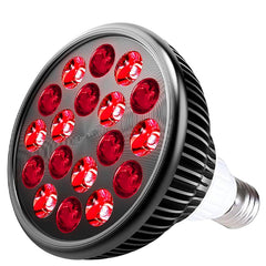 Zarbaha red and near-infrared therapy bulb front view for at-home wellness routines.