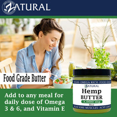 Zatural Hemp Butter on skin showing smooth finish after use.