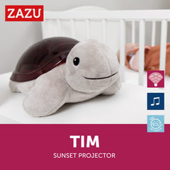 Tim the Turtle projects birds across the ceiling for a soothing night sky