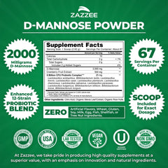 Cranberry extract alongside Zazzee D-Mannose Powder Plus for daily use.