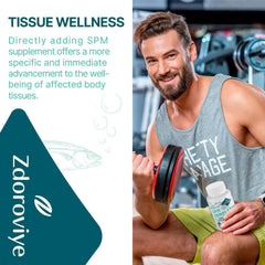 Zdoroviye SPM Supplement bottle with glass, lifestyle-friendly setting for everyday wellness.