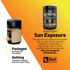 Zeal Electrolyte Powder on-the-go tub ideal for keto hydration