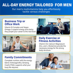 Energy blend visuals featuring ashwagandha and ginseng for sustained focus.