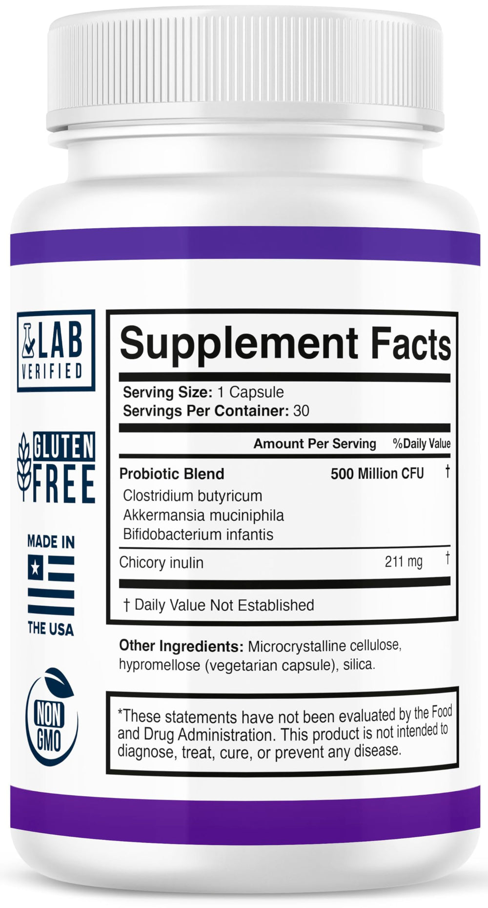 Vegetarian capsule icon indicating plant-based probiotic option.