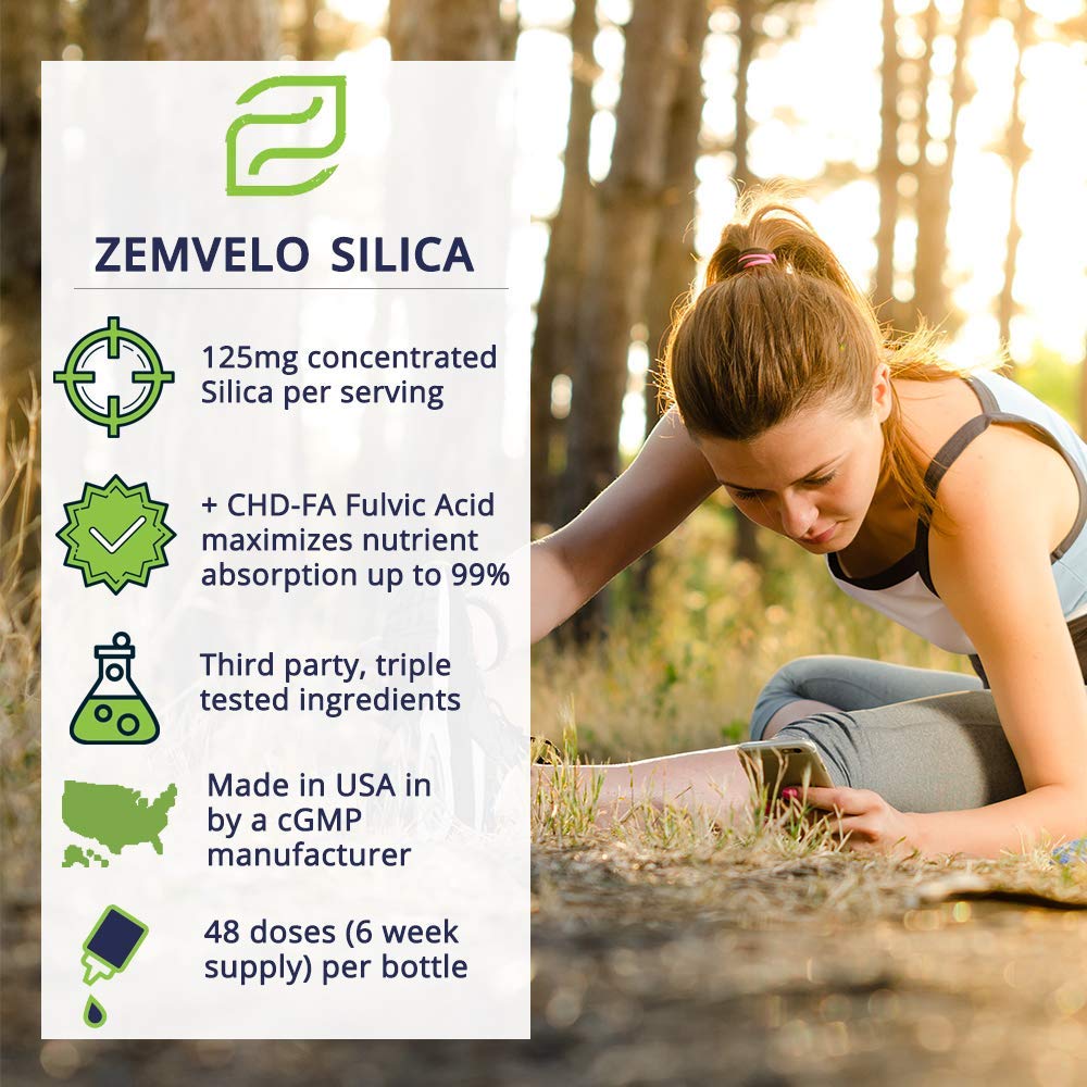 Glass of water with Zemvelo silica for convenient hydration