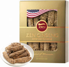 Zen Ginseng American Wisconsin ginseng root large for energy support