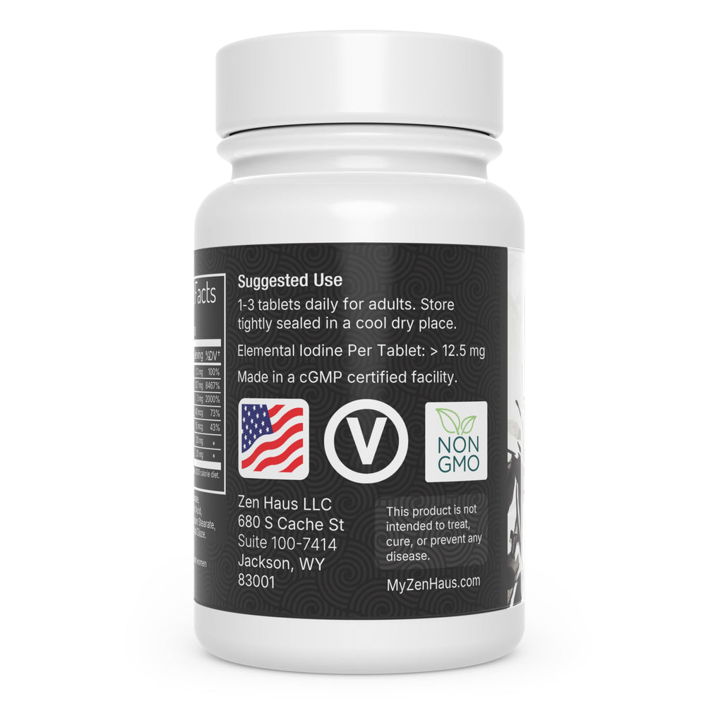 Zen Haus chromium picolinate ingredient label focusing on minerals