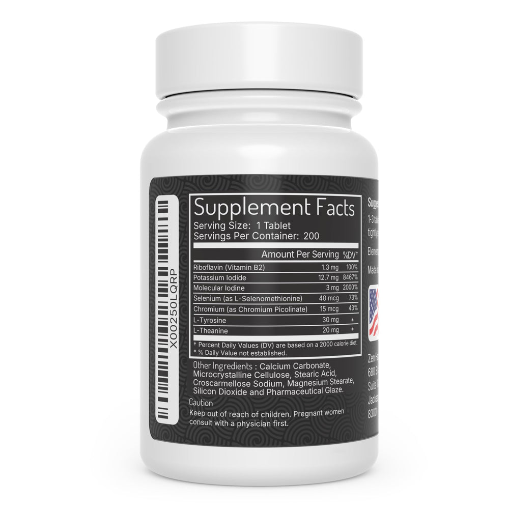 Zen Haus selenium selenomethionine bottle highlights immune support nutrients