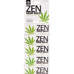 ZEN Hemp Balm glass jar showcases premium packaging and convenient topical relief