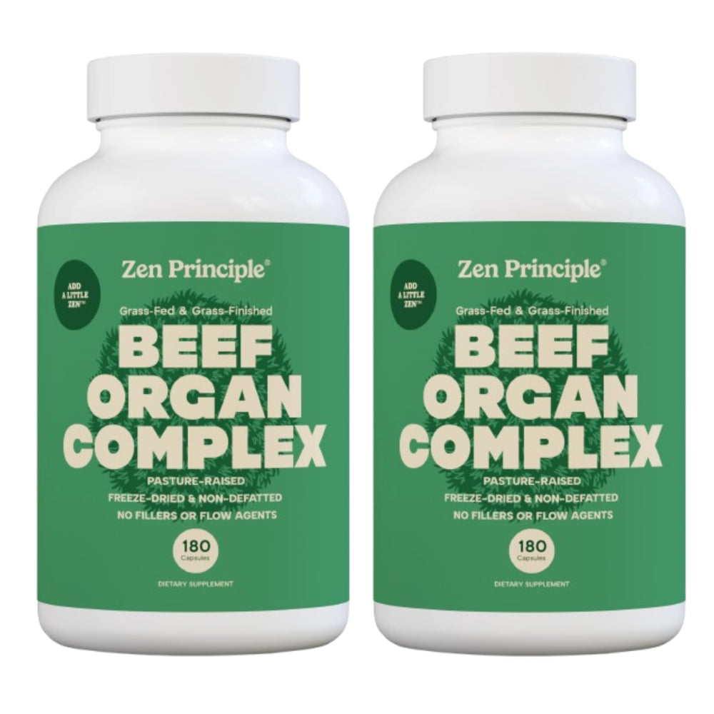 Zen Principle beef liver desiccated: rich in vitamins A and B for daily vitality.