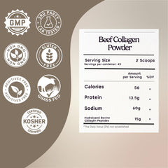 Zen Principle collagen powder stirred into a cold beverage for convenient daily use