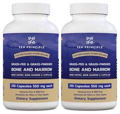 Zen Principle bone marrow capsules on a clean surface for everyday joint and vitality support.