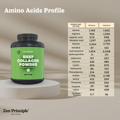 Zen Principle shake glass with collagen dissolving smoothly in liquid.
