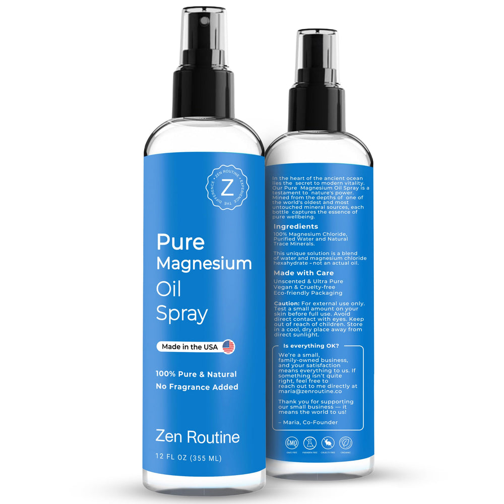Zen Routine magnesium oil spray offers relaxation benefits for daily use