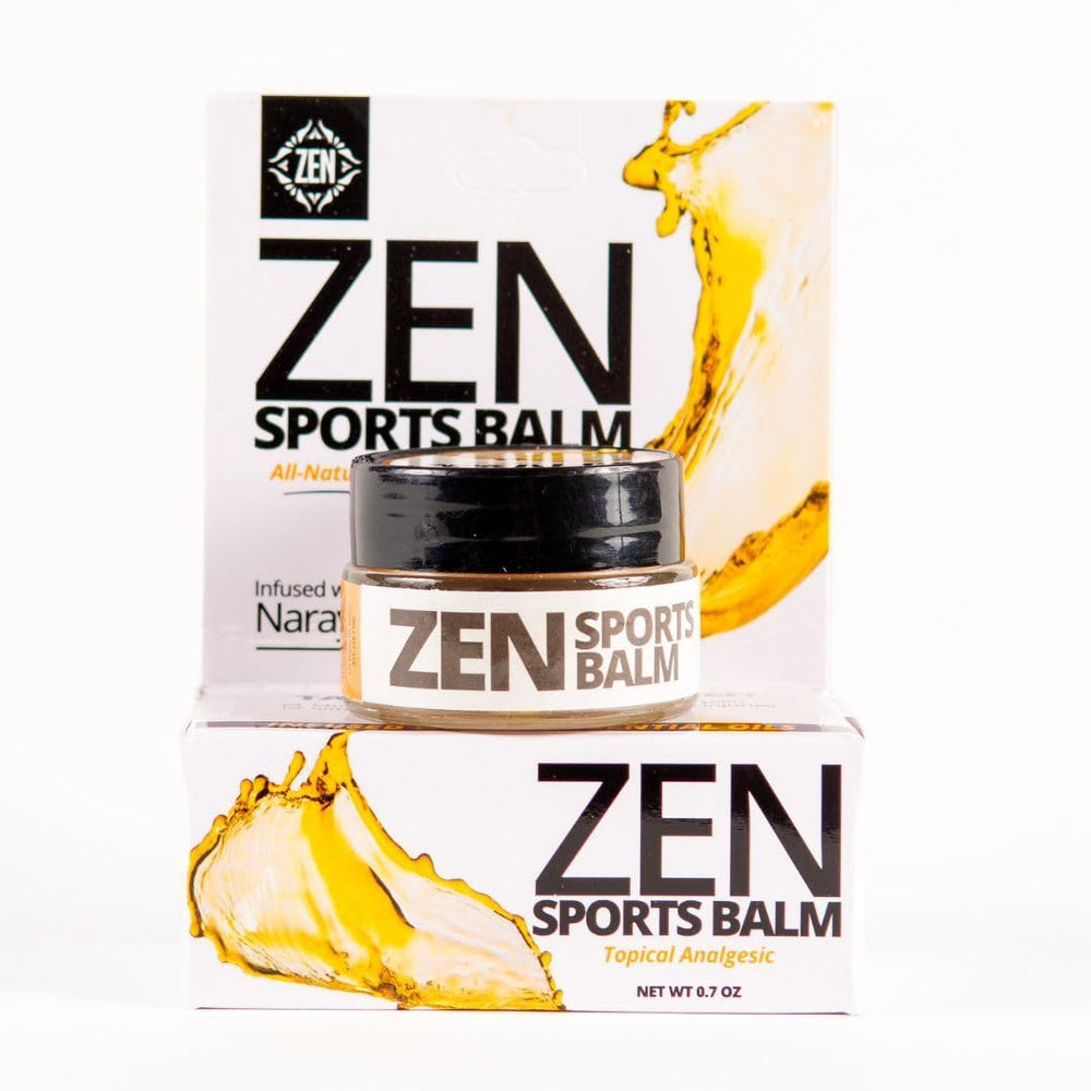 ZEN Sports Balm Narayani Oil jar contents reveal a rich topical formula.