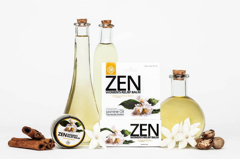 ZEN Women's Relief Balm apply-on-skin demonstrates lightweight, non-greasy absorption.