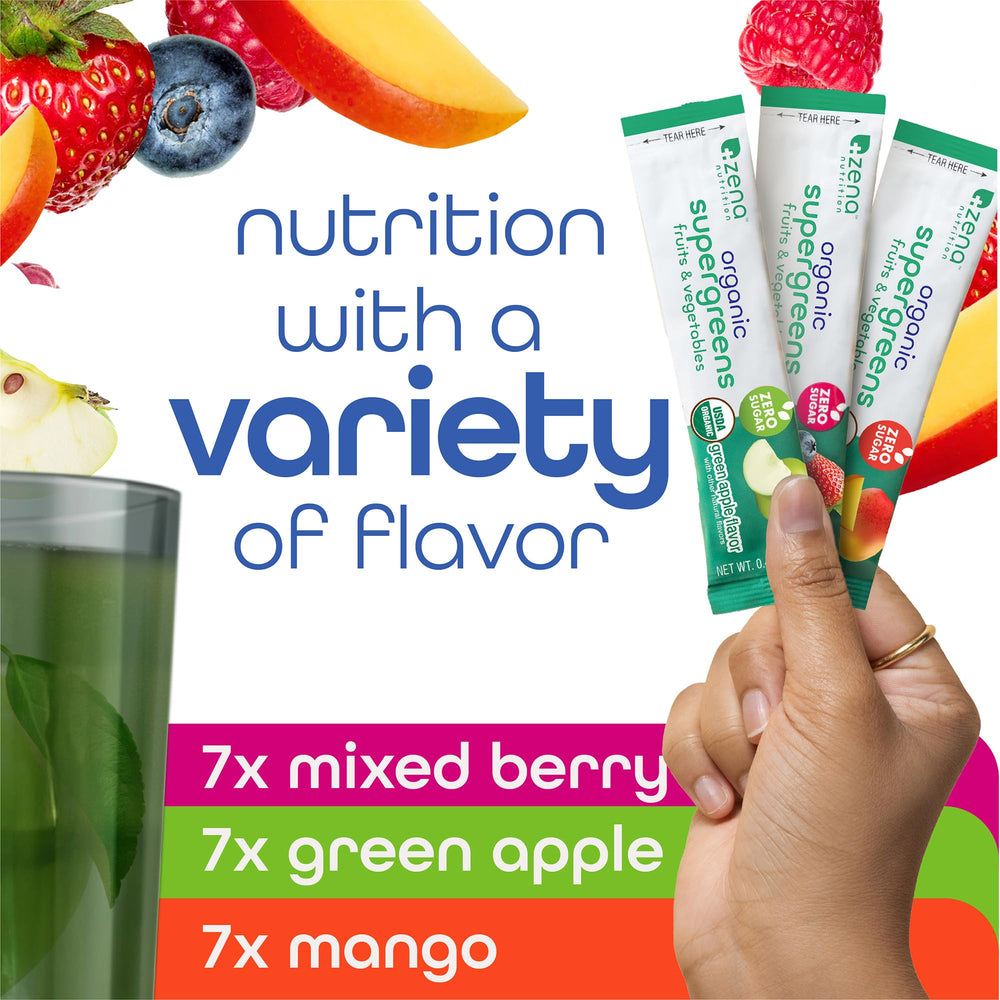 Zena Nutrition Green Apple flavor stick for a crisp, nutritious boost.
