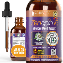 Zenapin-IR bottle and dropper showing mood support formula for daily calm
