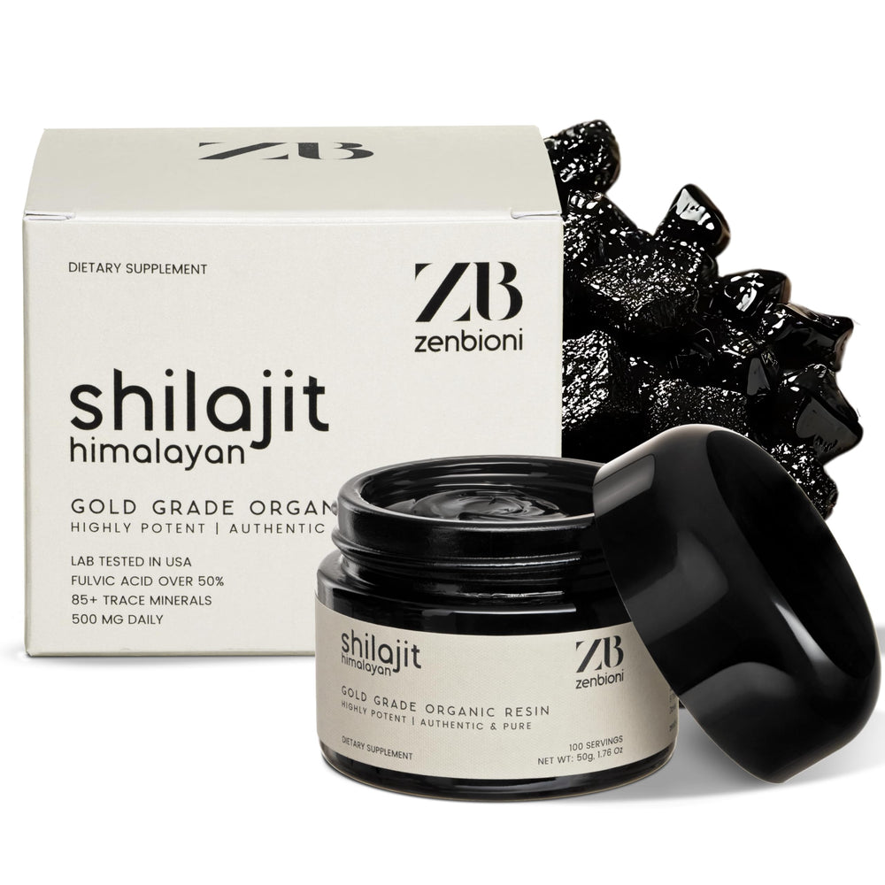 Zenbioni shilajit resin jar ready for daily energy support