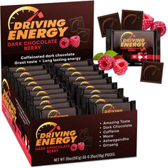 ZenEvo Driving Energy Bite with dark chocolate berry, perfect pre-workout fuel.