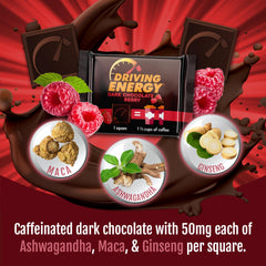 ZenEvo semisweet chocolate texture delivers a smooth energy treat.