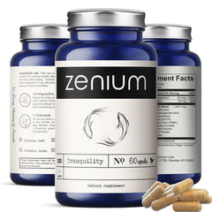 Zenium bottle front view for daily stress relief and calm