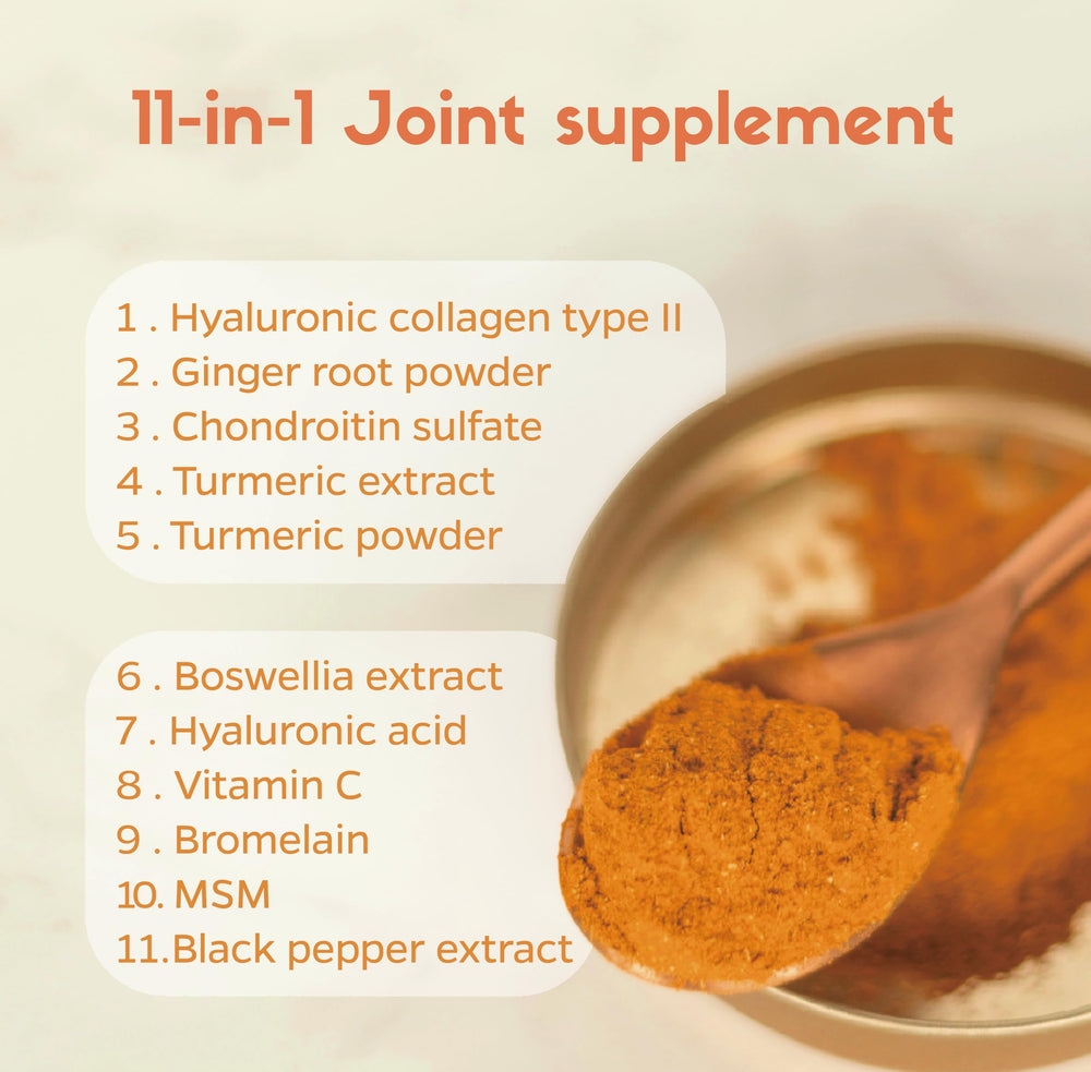 Graphic of ingredients in Zenkgo formula for joint care.