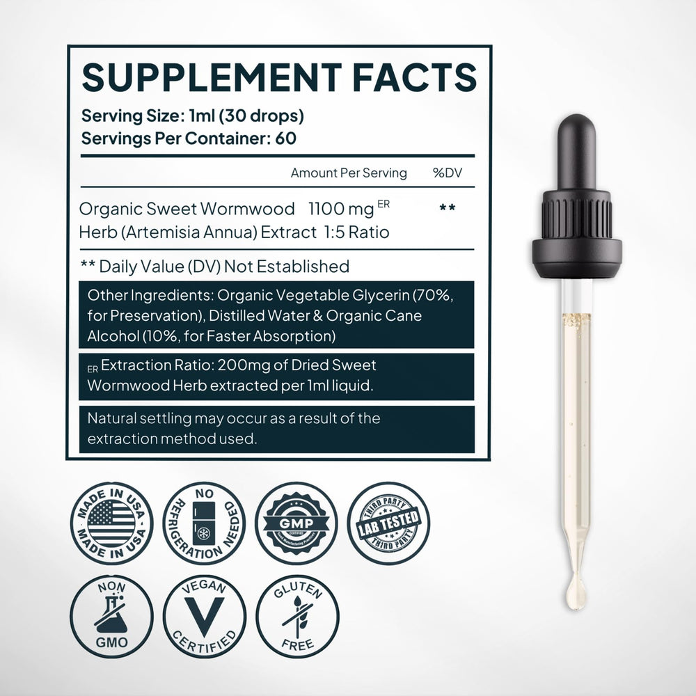 Zenmen wormwood tincture dropper dispense for convenient dosing