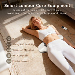 Zenopax lumbar traction with left-right swing demonstrates enhanced mobility during routines.