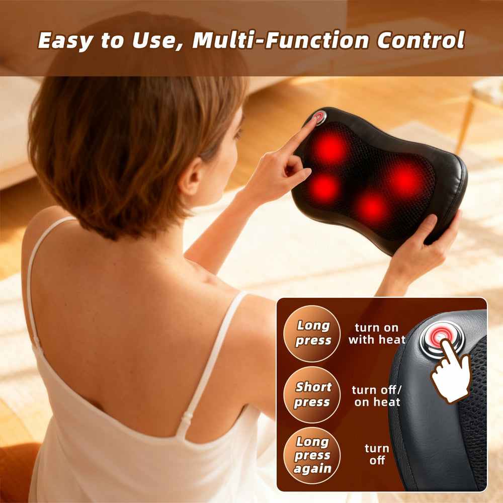 Zenopax massager with Velcro strap secures on seats for hands-free use.