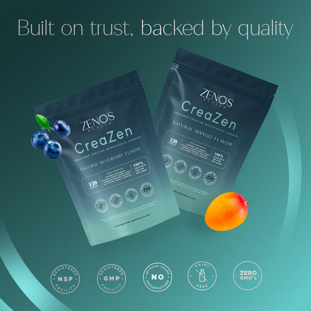 Zenos Health CreaZen natural flavors and colors emphasize clean ingredients.