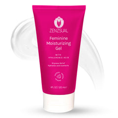 ZENZSUAL feminine gel bottle in 4oz size for external daily hydration.