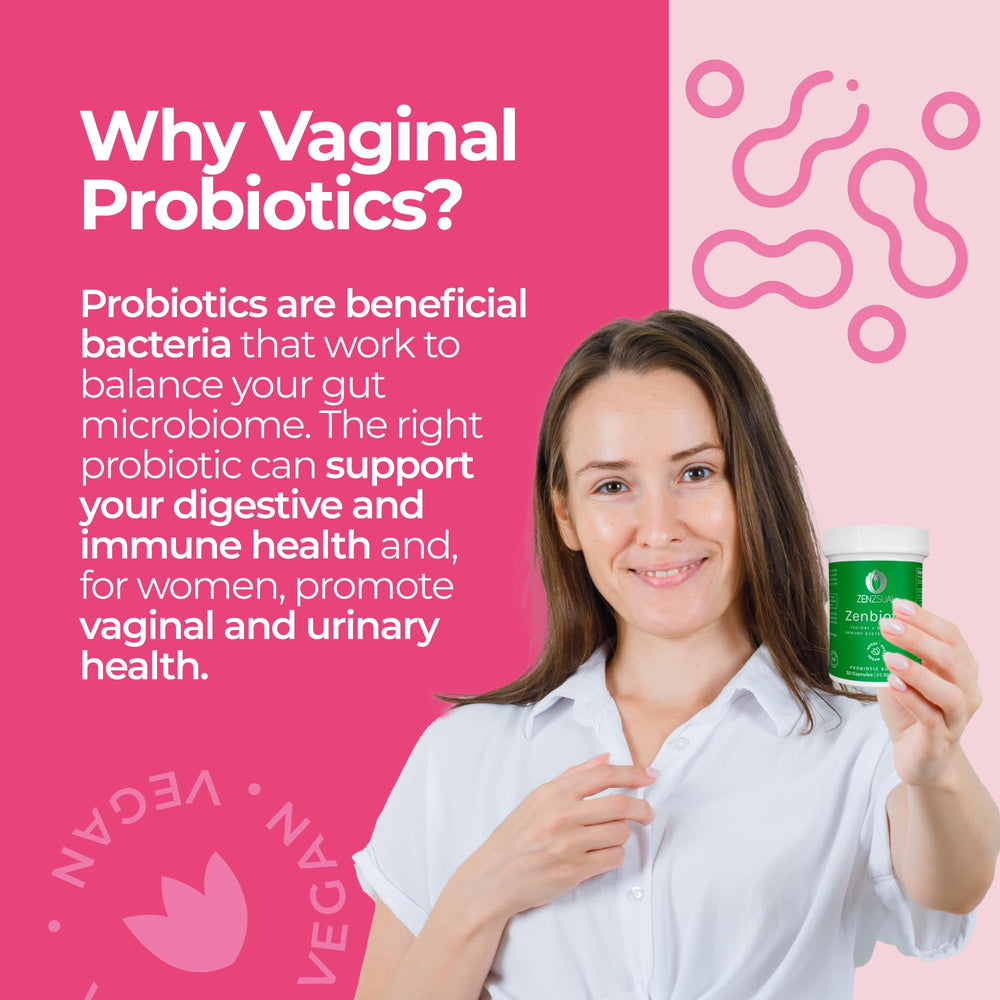 ZENZSUAL Zenbiotic scene suggests vaginal health and pH balance care