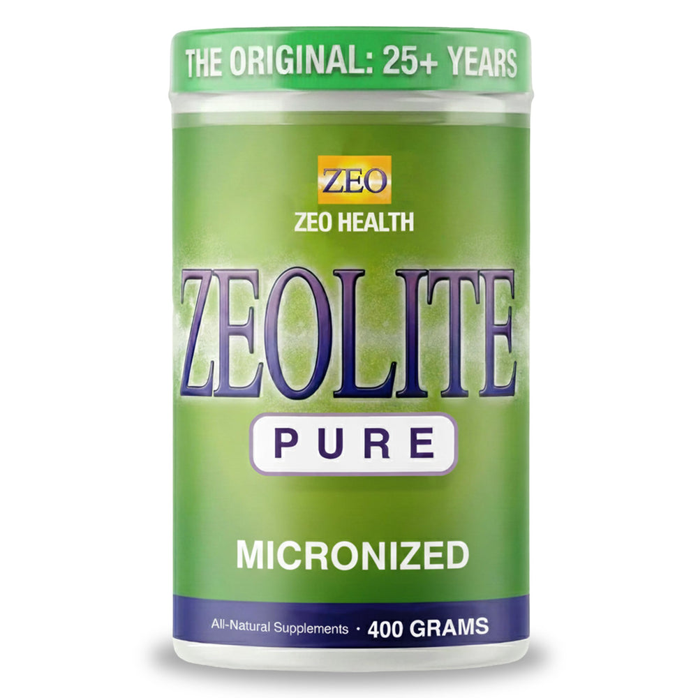 Zeolite Pure bottle demonstrates a convenient daily detox routine for energy balance